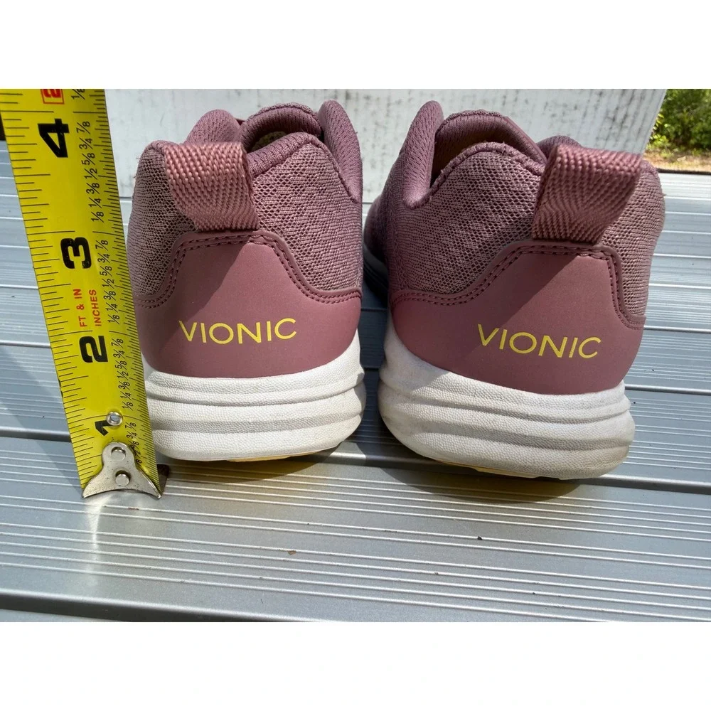 Vionic Shay Walking Sneakers Womens 7 Mauve Rose Mesh Orthotic Comfort Trainers‎
